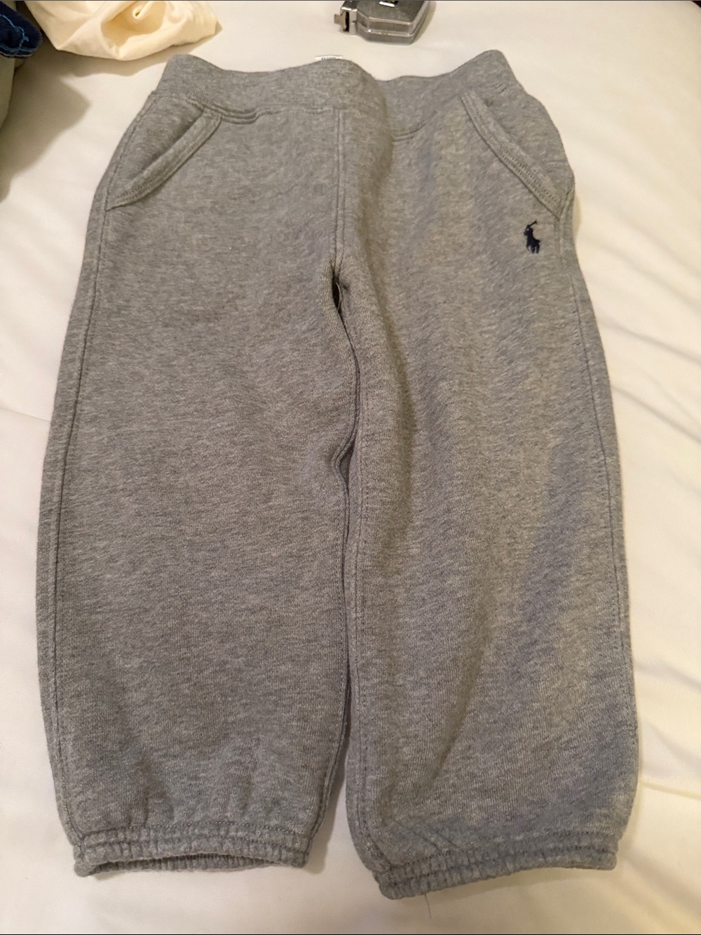 Ralph Lauren Kids Heather Gray Logo Joggers